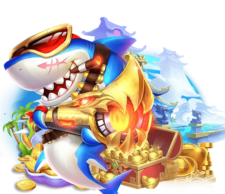 Hình ảnh game Bắn Cá Thần Tài với cá vàng và kho báu